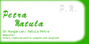 petra matula business card